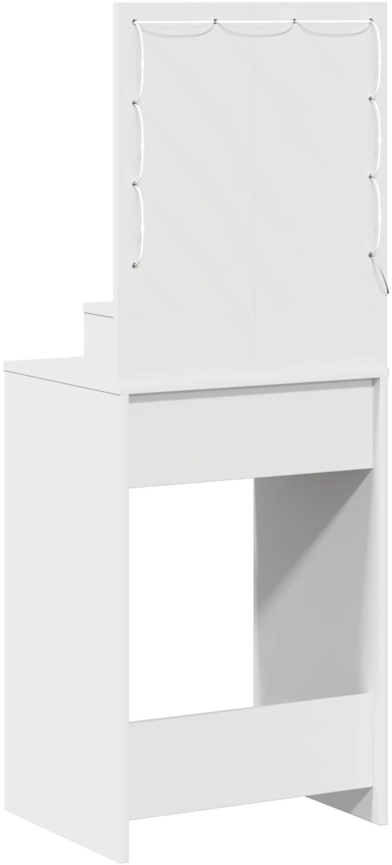 vidaXL Γραφείο Μακιγιάζ με LED Φώτα Λευκό 50x41x135 εκ