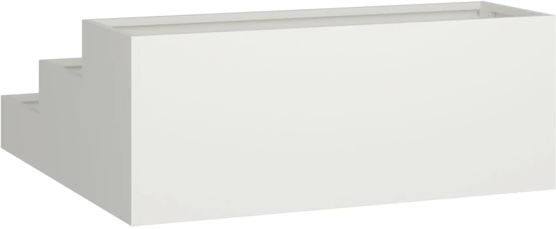 vidaXL Γλάστρα Κήπου 3-Επιπέδων 90x90x35 εκ Λευκός Χάλυβας