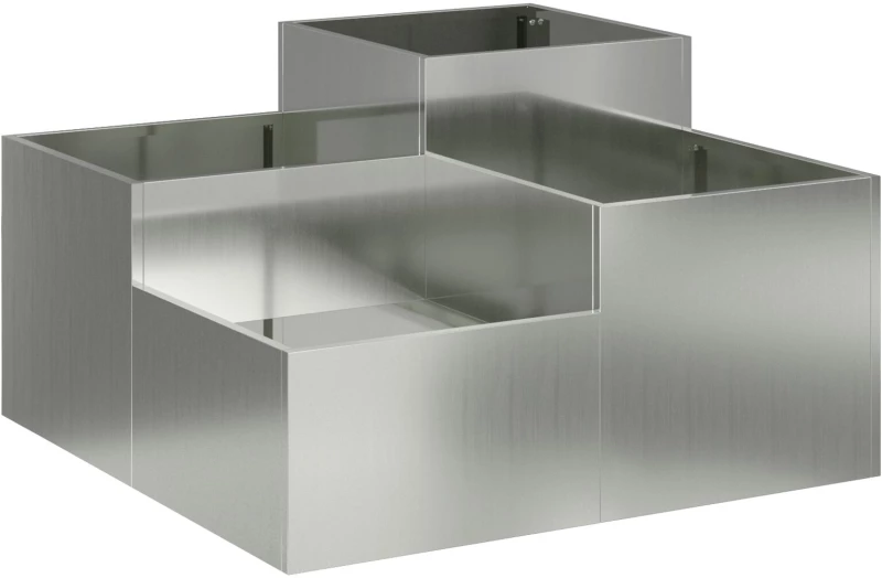 vidaXL Γλάστρα Κήπου 80x80x48 εκ Γαλβανισμένο Ατσάλι