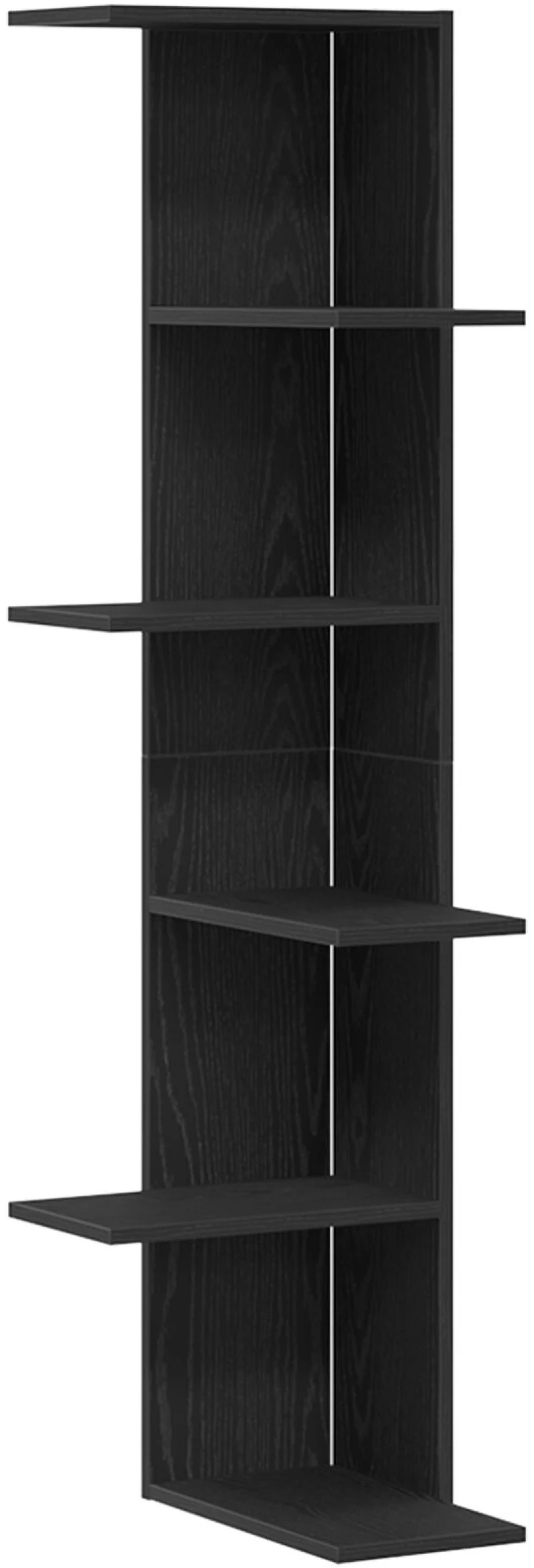 vidaXL Γωνιακό Ράφι Μαύρο Δρυς 36,5x36,5x140 εκ. Επεξεργασμένο Ξύλο