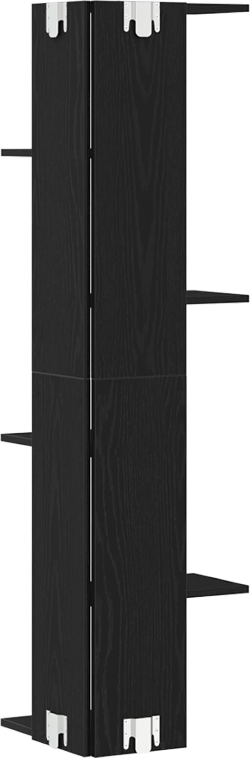 vidaXL Γωνιακό Ράφι Μαύρο Δρυς 36,5x36,5x140 εκ. Επεξεργασμένο Ξύλο