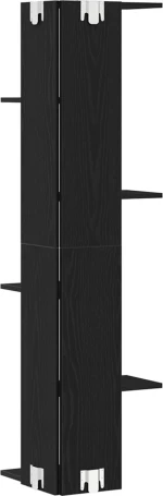 vidaXL Γωνιακό Ράφι Μαύρο Δρυς 36,5x36,5x140 εκ. Επεξεργασμένο Ξύλο