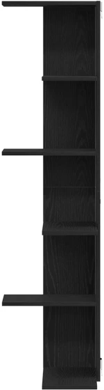vidaXL Γωνιακό Ράφι Μαύρο Δρυς 36,5x36,5x140 εκ. Επεξεργασμένο Ξύλο