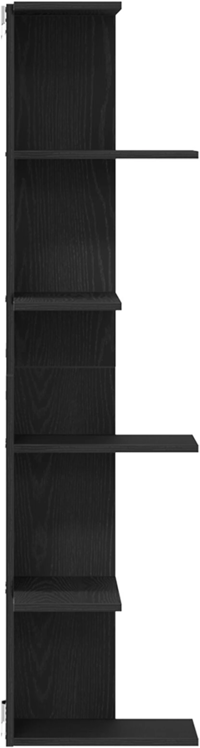 vidaXL Γωνιακό Ράφι Μαύρο Δρυς 36,5x36,5x140 εκ. Επεξεργασμένο Ξύλο
