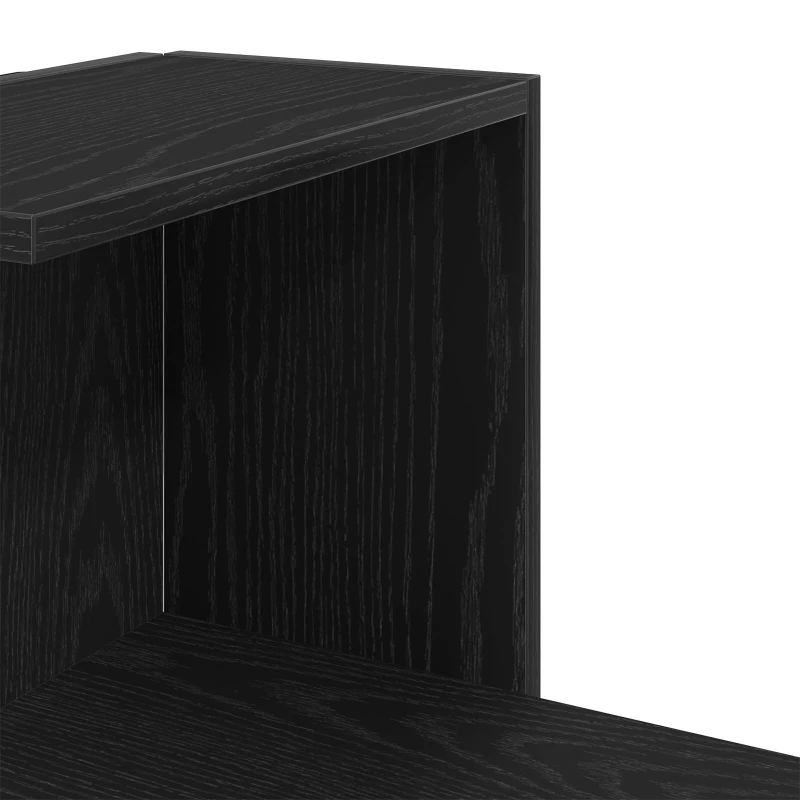 vidaXL Γωνιακό Ράφι Μαύρο Δρυς 36,5x36,5x140 εκ. Επεξεργασμένο Ξύλο
