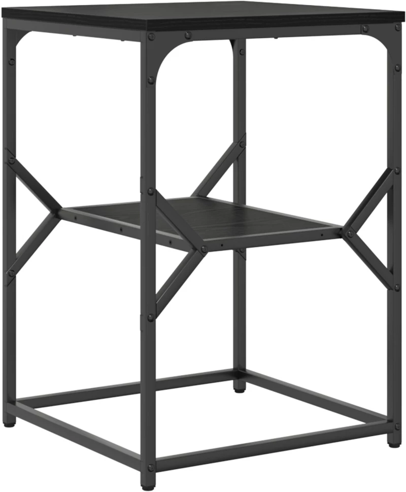 vidaXL Τραπεζάκι Μαύρο Δρυς 41x40x60 εκ Κατασκευασμένο Ξύλο