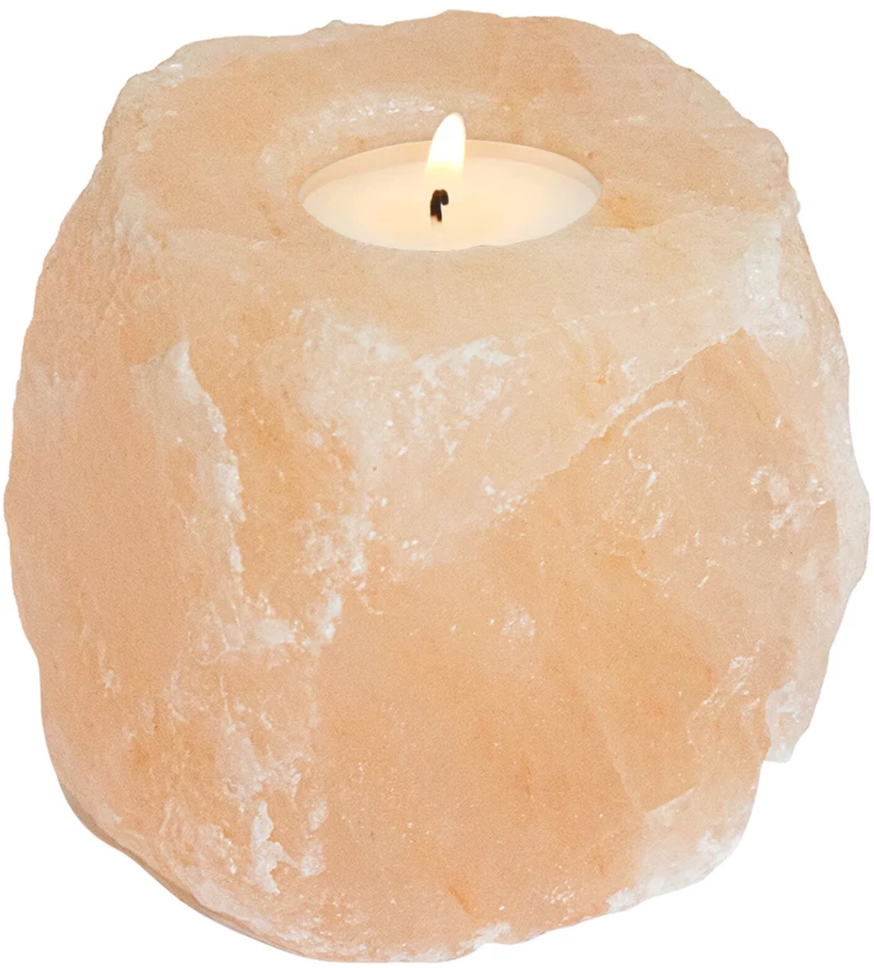 vidaXL Κηροπήγια από αλάτι 4 τεμάχια 2,8 kg Ροζ