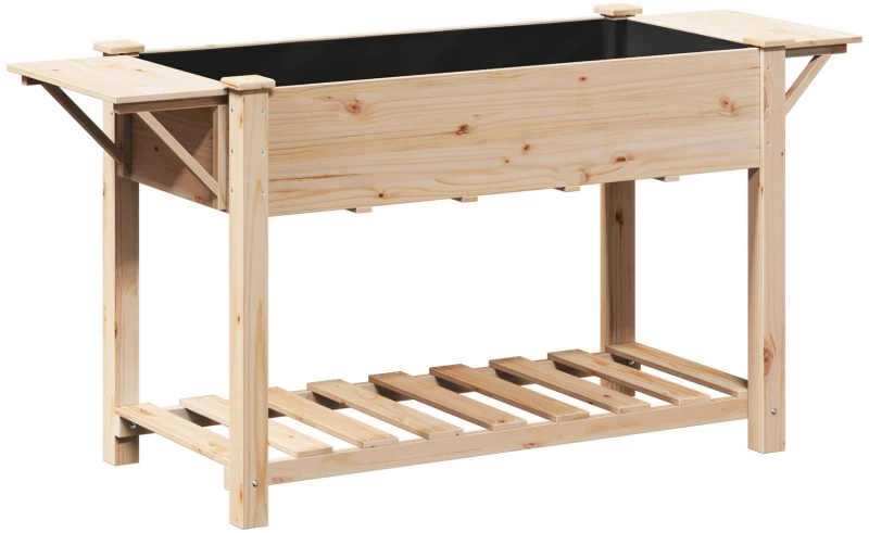 vidaXL Κήπος Γλάστρας με Ράφια 155x59x76 εκ. Μασίφ Ξύλο Πεύκου