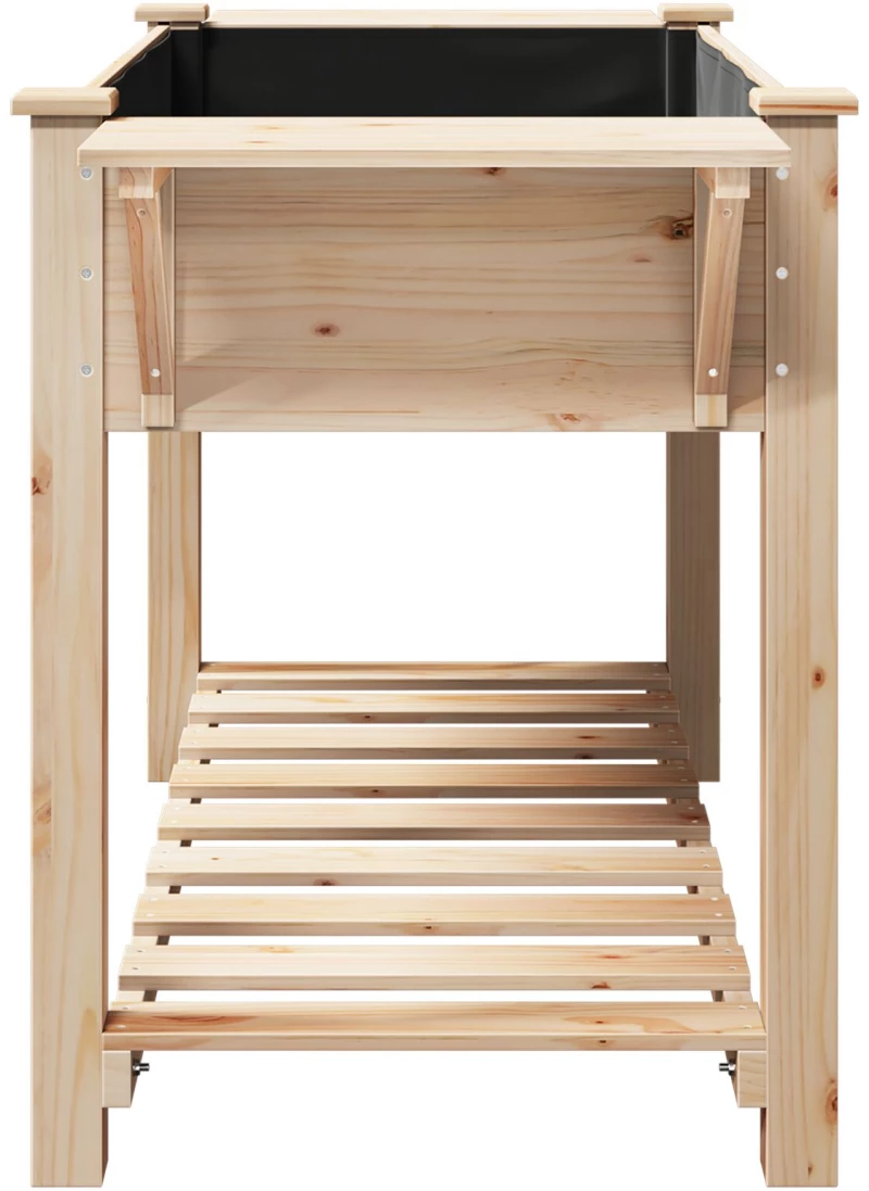 vidaXL Κήπος Γλάστρας με Ράφια 155x59x76 εκ. Μασίφ Ξύλο Πεύκου
