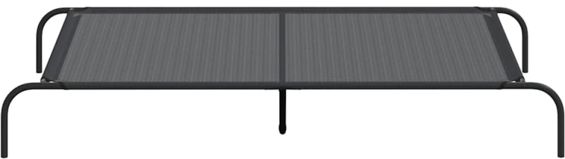 vidaXL Ανυψωμένο κρεβάτι σκύλου Μαύρο 150x90x20 cm Textilene ατσάλι