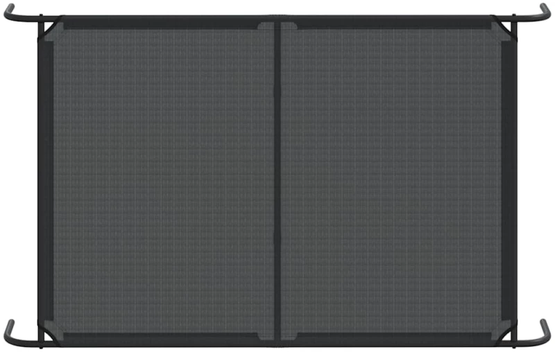 vidaXL Ανυψωμένο κρεβάτι σκύλου Μαύρο 150x90x20 cm Textilene ατσάλι