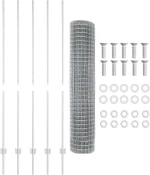 vidaXL Ευρωπαϊκός Φράχτης με 10 Στήλους Ασημί 1,5x10 μ Ατσάλι