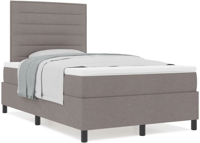 vidaXL Κρεβάτι Box Spring με Μαξιλάρι Ταύρος 120x200 εκ Υφάσματος