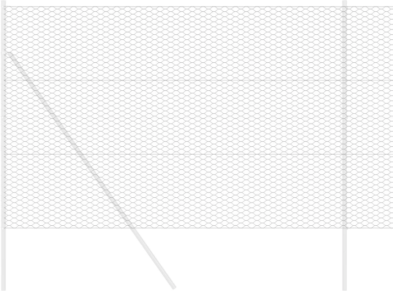 vidaXL Εξαγωνικός Φράχτης Γκρι 1.6x50 μ Χάλυβας