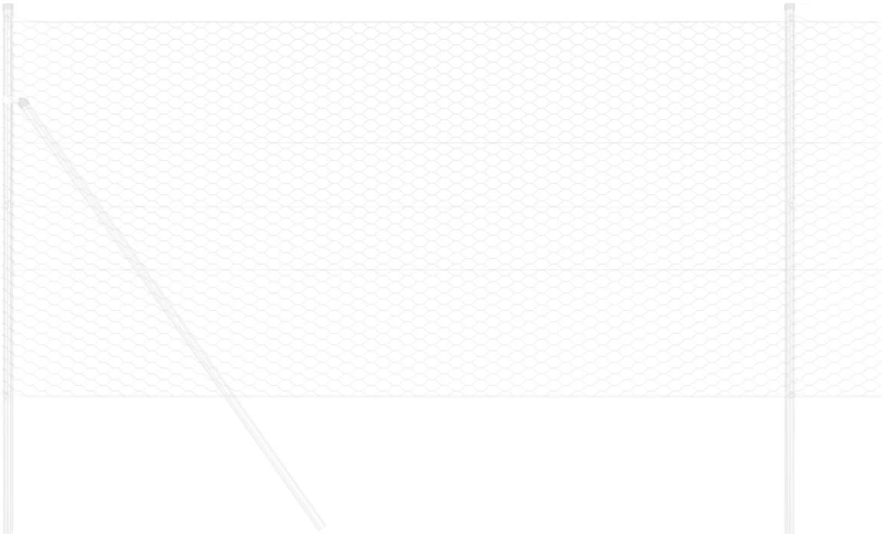 vidaXL Πολυγωνικός Φράχτης 1.4x25 μ Γαλβανισμένο Ατσάλι