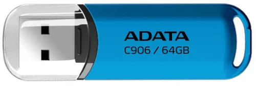 MEMORY DRIVE FLASH USB2 64GB/BLUE AC906-64G-RWB A-DATA