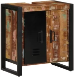 vidaXL Ντουλάπι Μπάνιου Πολύχρωμο 55x35x60 cm Μασίφ Ξύλο Ανακυκλωμένο