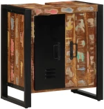 vidaXL Ντουλάπι Μπάνιου Πολύχρωμο 55x35x60 cm Μασίφ Ξύλο Ανακυκλωμένο