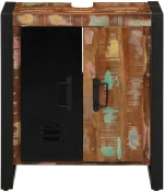 vidaXL Ντουλάπι Μπάνιου Πολύχρωμο 55x35x60 cm Μασίφ Ξύλο Ανακυκλωμένο