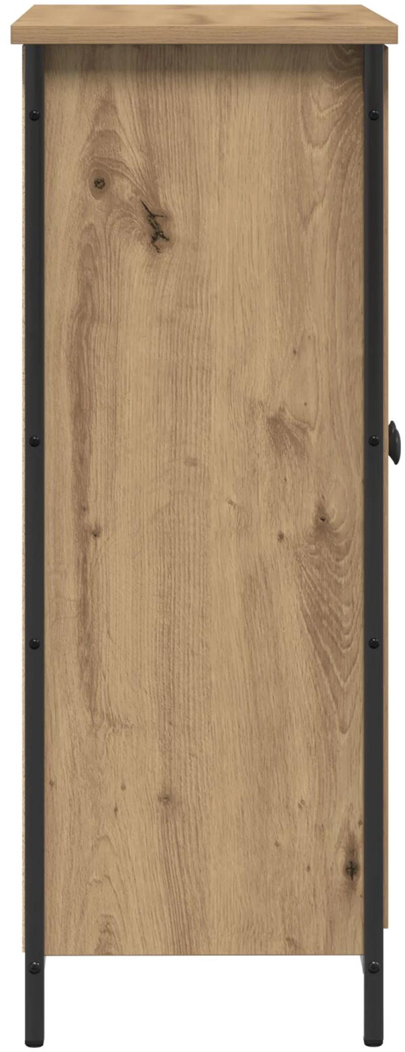 vidaXL Μπουφές Μασίφ Ξύλο Δρυός 70x30x80 εκ. Μοριοσανίδα και Μέταλλο