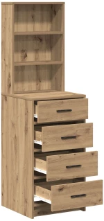 vidaXL Υψηλό ντουλάπι Artisan Δρυς 40x41x135 εκ Επεξεργασμένο ξύλο