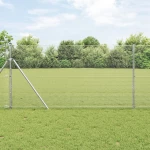vidaXL Γαλβανισμένος Φράχτης με 13 Στήλες 1.2x25 m