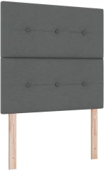 vidaXL Κρεβάτι Box Spring με Στρώμα Σκοτεινό Γκρι 80x200 cm Ύφασμα