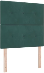 Κρεβάτι Box Spring με Στρώμα vidaXL Σκούρο Πράσινο Μικρό Διπλό Βελούδο