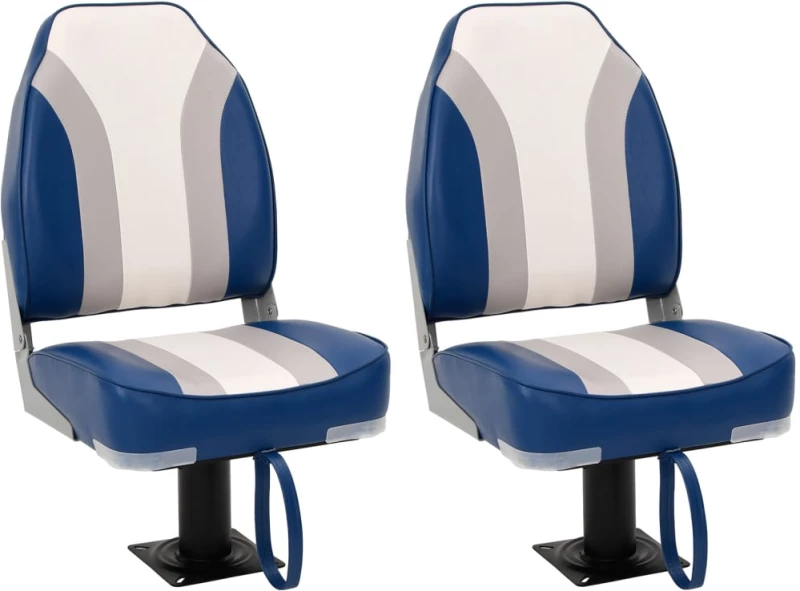 vidaXL Καθίσματα Σκάφους 2 Τεμ. με Ορθοστάτη 360° Περιστροφή
