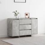 vidaXL Μπουφές Σκυρόδεμα Γκρι 120x41x75 εκ Κατασκευασμένο Ξύλο