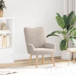 vidaXL Καρέκλα Χαλάρωσης Ανοιχτό Γκρι Μοιάζουσα με Μαλλί