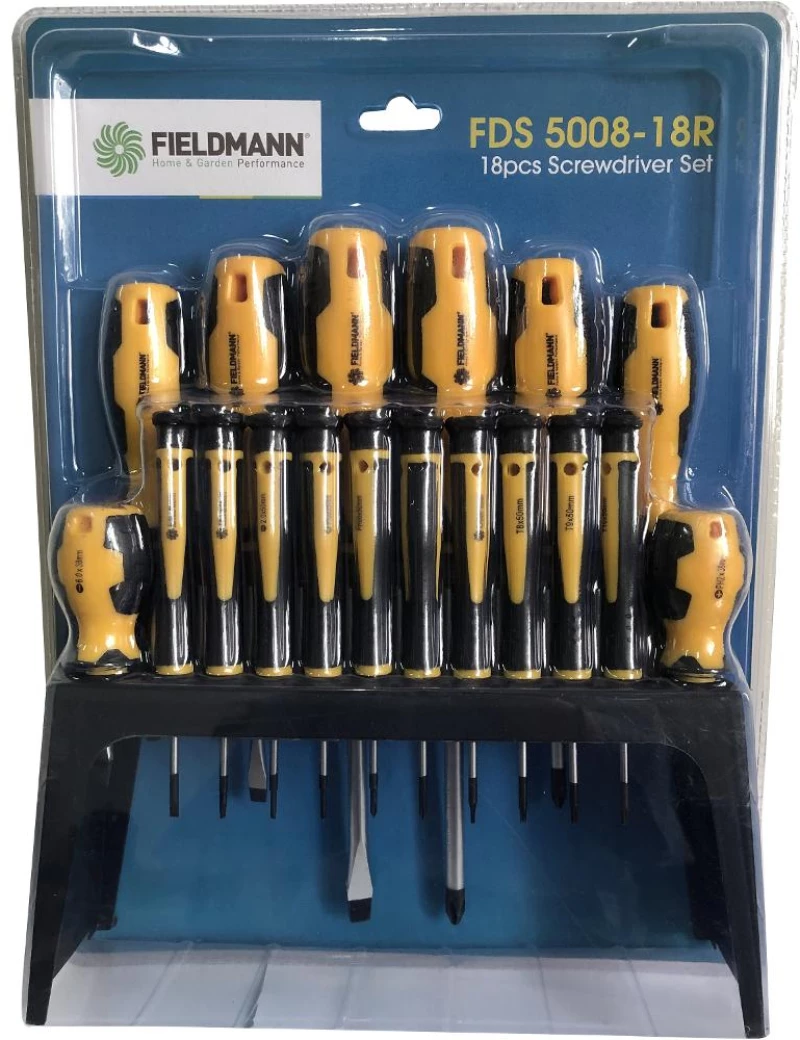 Σετ Κατσαβίδια Fieldmann FDS 5008-18R με Βάση Τοποθέτησης 18 Τεμ.