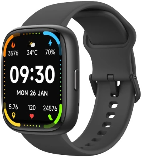 Smartwatch Maxcom Ecowatch 6 1.83" 300 mAh IP68 με Δυνατότητα Κλήσεων Black
