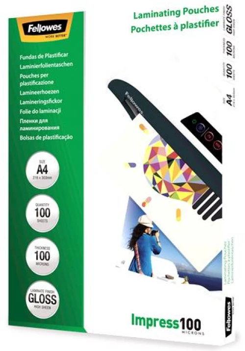 LAMINATOR POUCH GLOSSY/A4 100 100PCS 5351111 FELLOWES