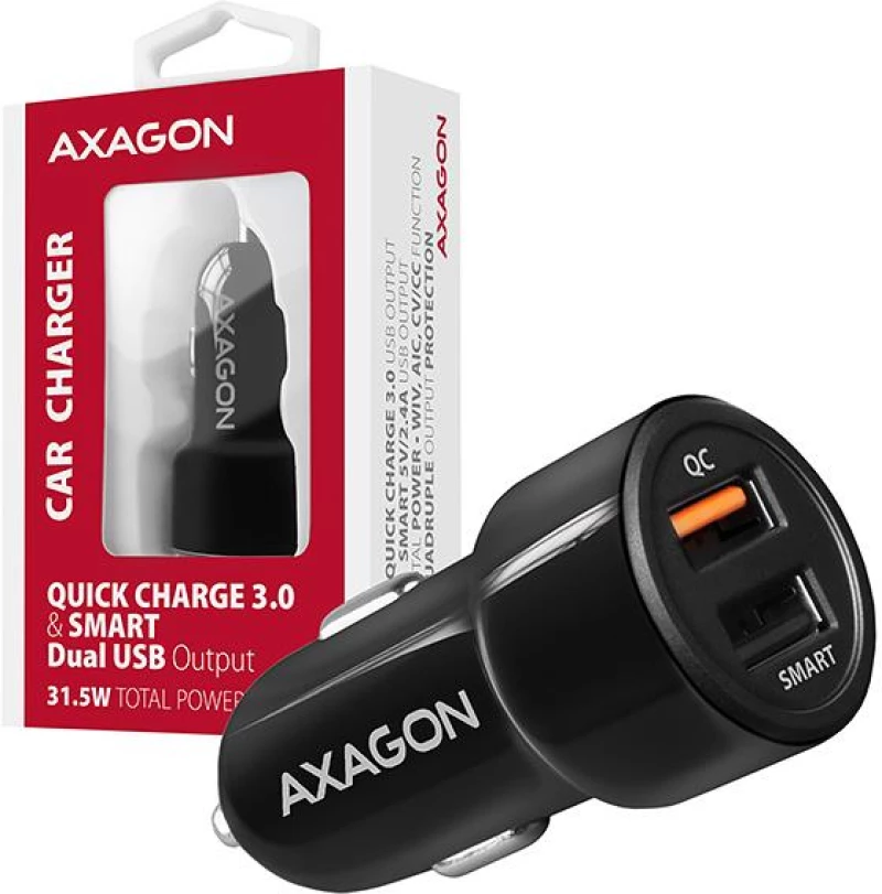 MOBILE CHARGER CAR USB 2PORT/31.5W PWC-QC5 AXAGON