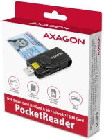 CARD READER USB-C+USB2.0 4SLOT/SMARTCARD CRE-SMP2A AXAGON