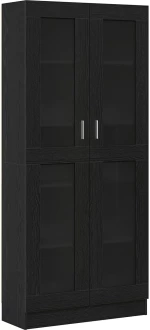 vidaXL Βιβλιοθήκες 2 τμχ Μαύρη Δρυς 82,5x30,5x185 εκ - Επεξεργασμένο Ξύλο