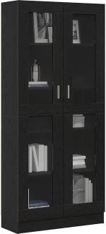 vidaXL Βιβλιοθήκες 2 τμχ Μαύρη Δρυς 82,5x30,5x185 εκ - Επεξεργασμένο Ξύλο
