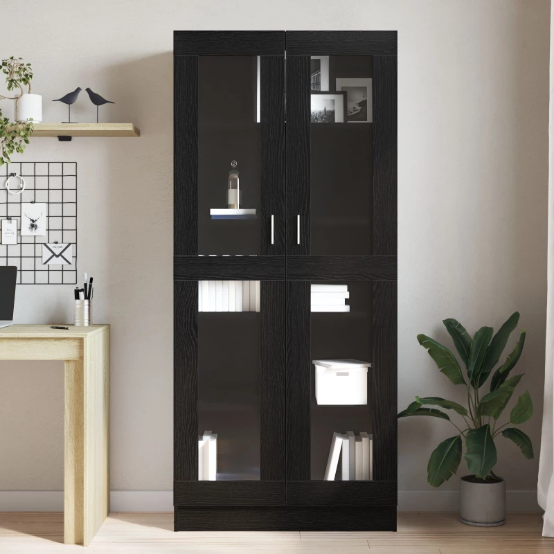 vidaXL Βιβλιοθήκες 2 τμχ Μαύρη Δρυς 82,5x30,5x185 εκ - Επεξεργασμένο Ξύλο