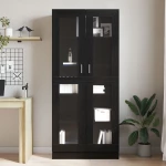 vidaXL Βιβλιοθήκες 2 τμχ Μαύρη Δρυς 82,5x30,5x185 εκ - Επεξεργασμένο Ξύλο