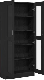 vidaXL Βιβλιοθήκες 2 τμχ Μαύρη Δρυς 82,5x30,5x185 εκ - Επεξεργασμένο Ξύλο