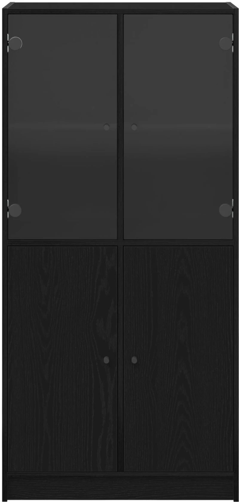 vidaXL Υψηλό ντουλάπι με πόρτες Μαύρη Δρυς 68x37x142 εκ Επεξεργασμένο ξύλο