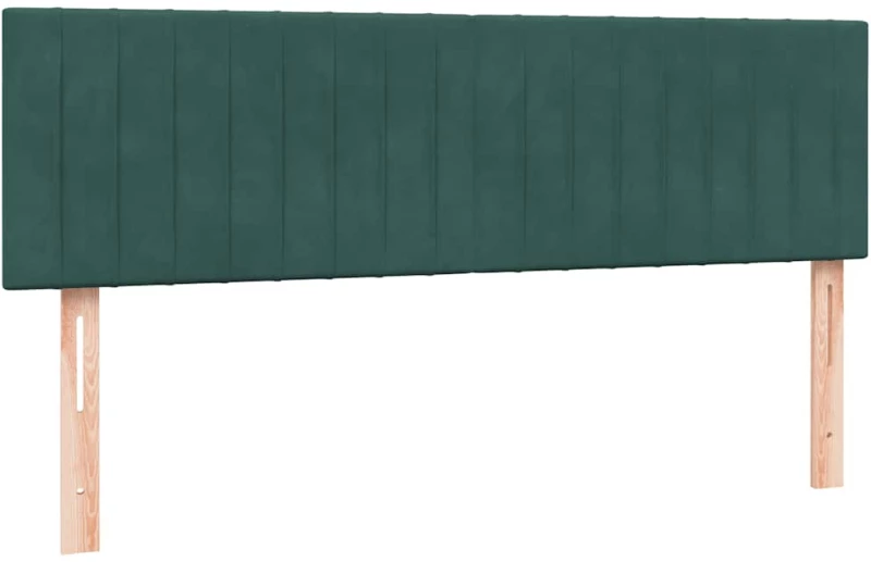 vidaXL Box Spring κρεβάτι με στρώμα σκούρο πράσινο 160x220cm Βελούδινο