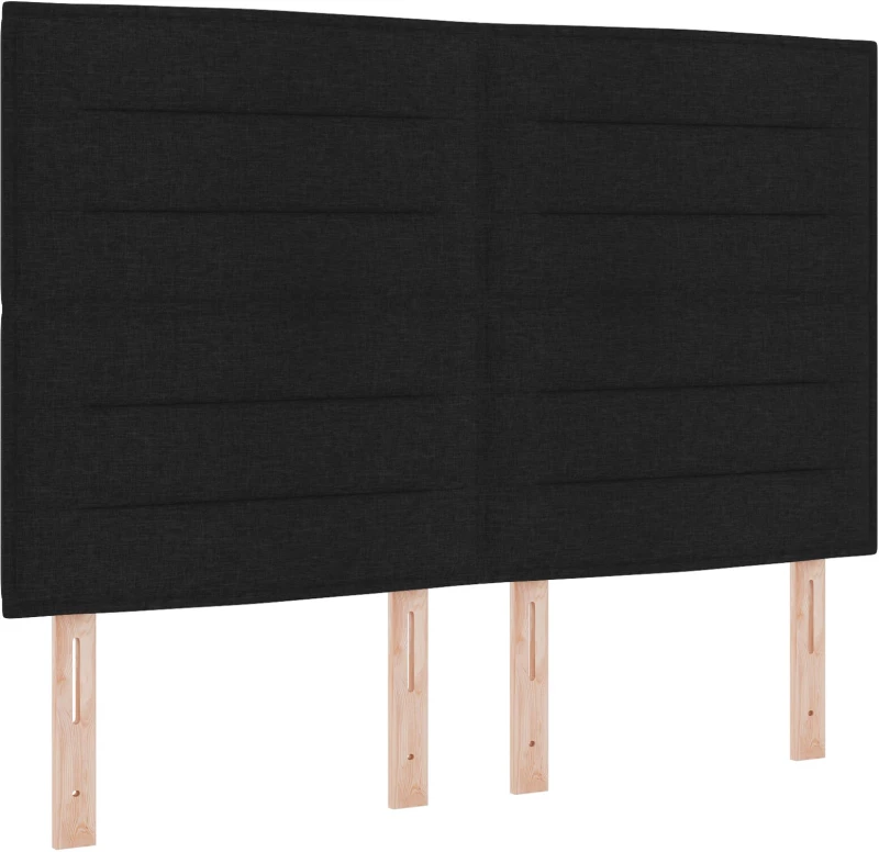 vidaXL Κρεβάτι με Βαλίτσα Μαύρο 160x200 εκ. Υφασμάτινο