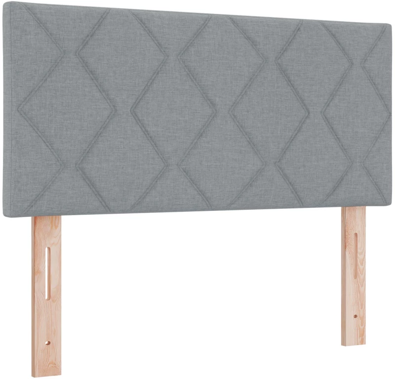 vidaXL Κρεβάτι με Βάση και Στρώμα Ανοιχτό Γκρι 90x200 εκ. Ύφασμα