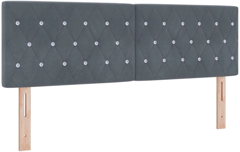 vidaXL Κρεβάτι Box Spring με Στρώμα Σκούρο Γκρι 140x190 εκ. Βελούδο