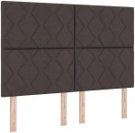 vidaXL Κρεβάτι με Στρώμα Καφέ 140x200 cm Υφασμάτινο