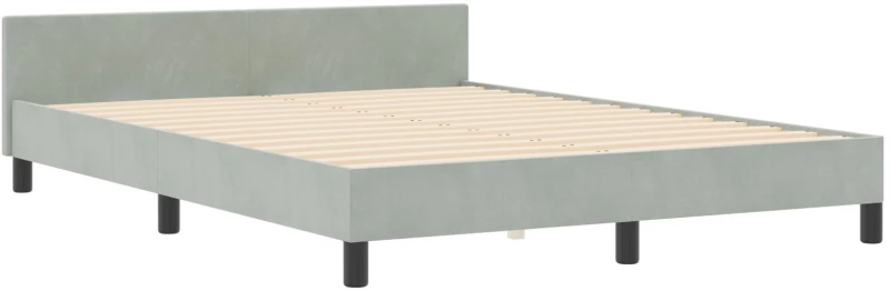 vidaXL Κρεβάτι Φως Γκρι 140x200 εκ Βελούδο