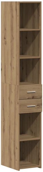vidaXL Υψηλό ντουλάπι Μαύρη Δρυς 30x42,5x185 εκατοστά Επεξεργασμένο Ξύλο