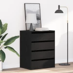 vidaXL Συρταριέρα Μαύρη Δρυς 60x41x76 εκ Επεξεργασμένη Ξυλεία